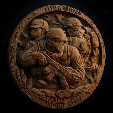 3D model SOCOM U.SNavy SEALs Fireteam Bravo game (STL)